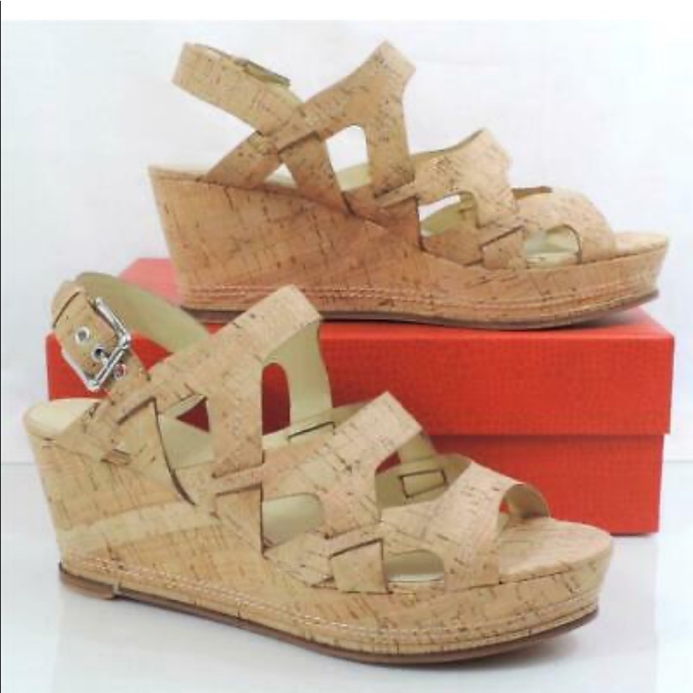 NIB Donald J Pliner Fran Cork Wedges - Picture 6 of 7